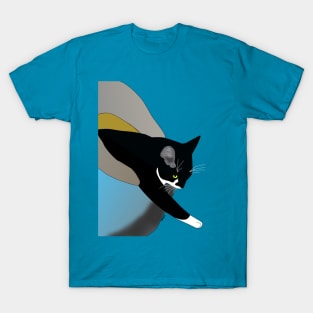 Cute Tuxedo Cat needs a bigger Igloo bed Copyright TeAnne T-Shirt